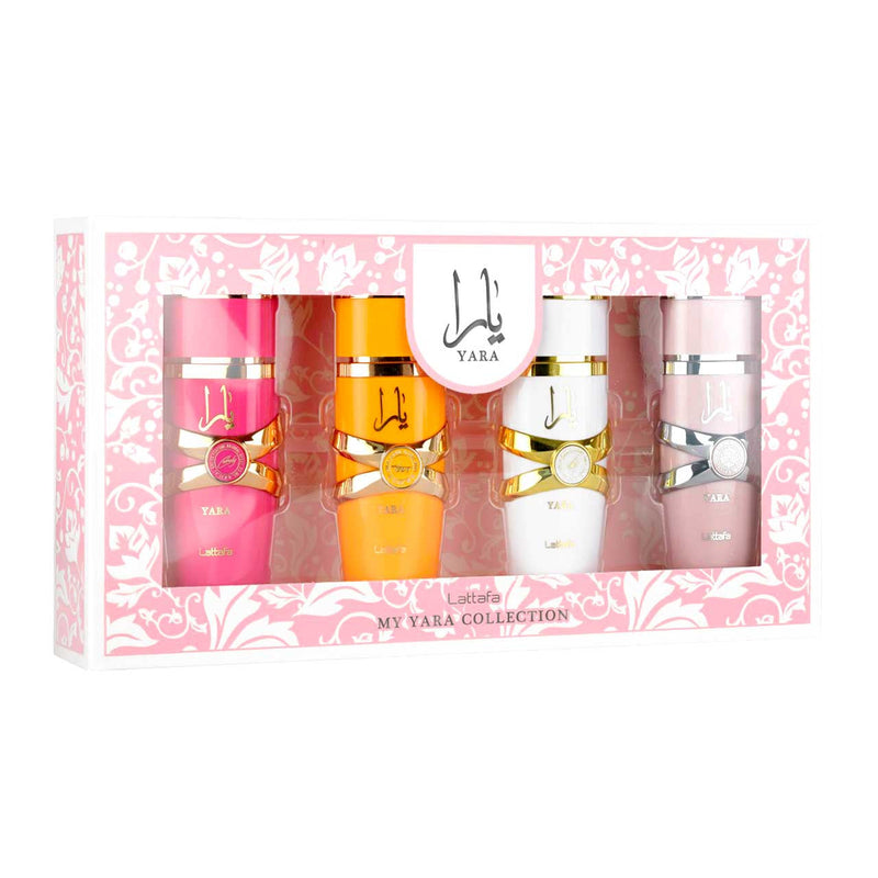 Mini conjunto de 4 peças Yara Collection para mulher da Lattafa EDP 25 ml