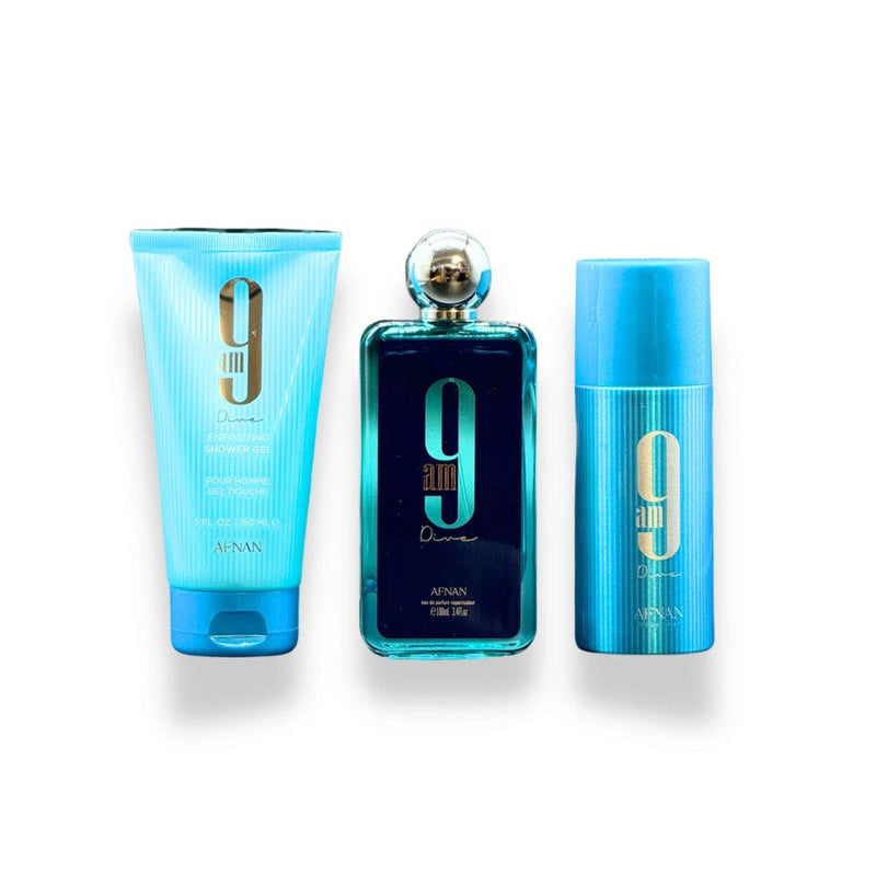 Conjunto de 3 peças 9AM Dive Unisex da Afnan EDP